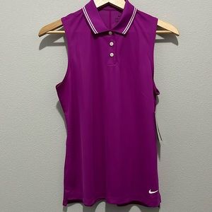 Nike DRI-FIT golf racquet ball Polo sleeveless top size med NWT
